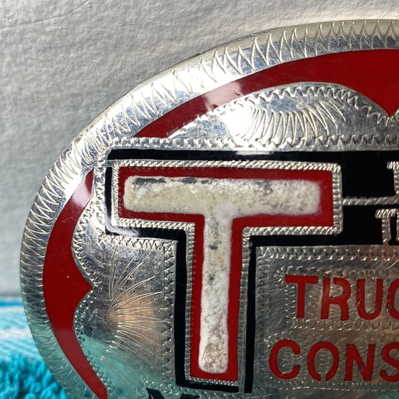 Vintage Metal belt buckle with advertising - Picture 7 of 7